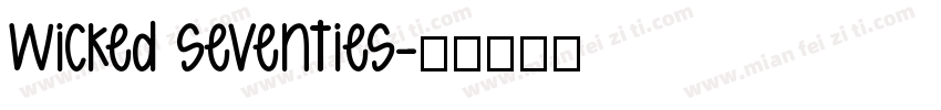 wicked seventies字体转换